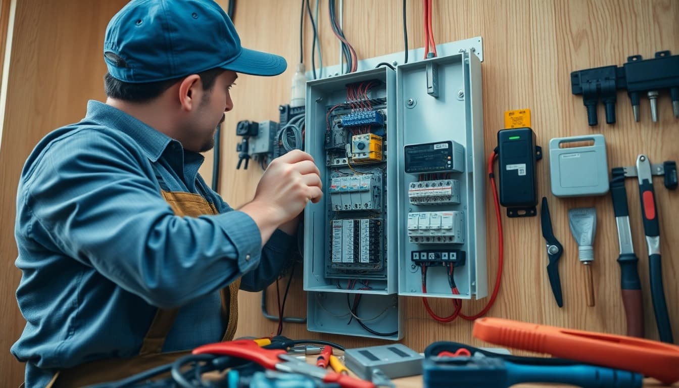 Fuse box replacement London: Professional installation of a modern fuse box.