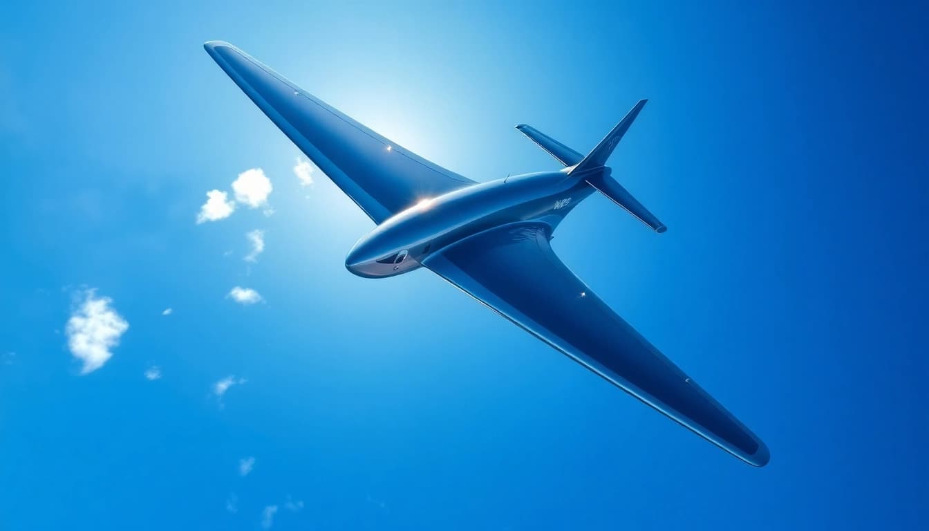 Experience NK88 in flight, showcasing modern aviation and advanced technology against a bright sky.