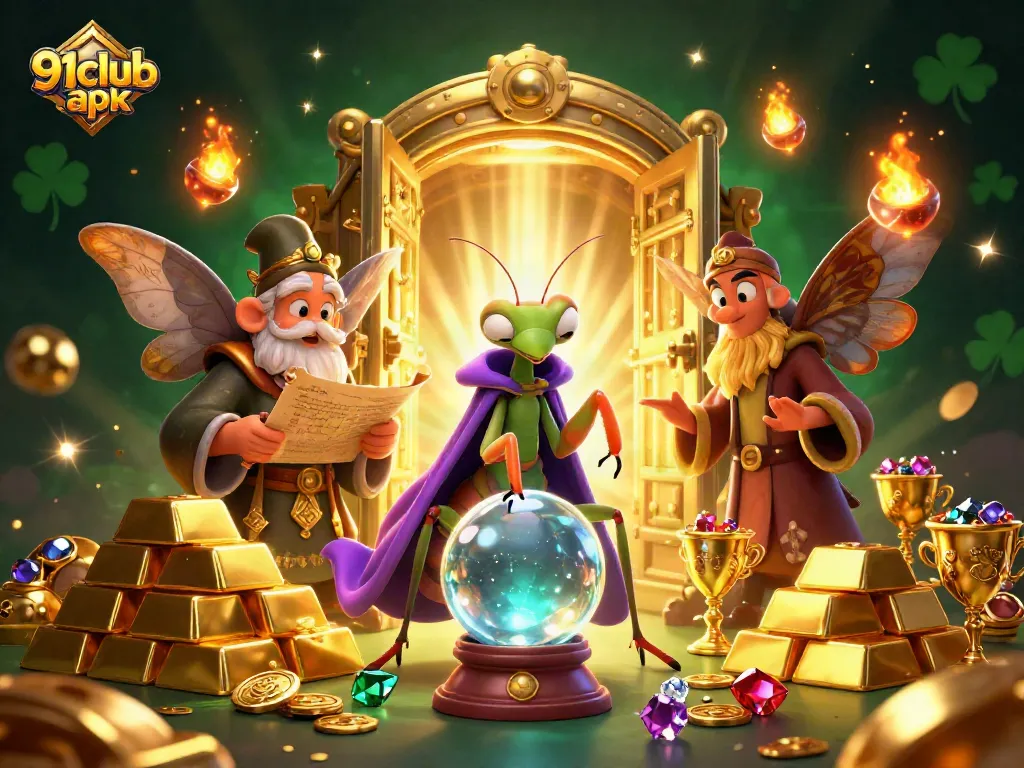 Win big with 91club apk and explore unique gaming experiences in this colorful 3D illustration.