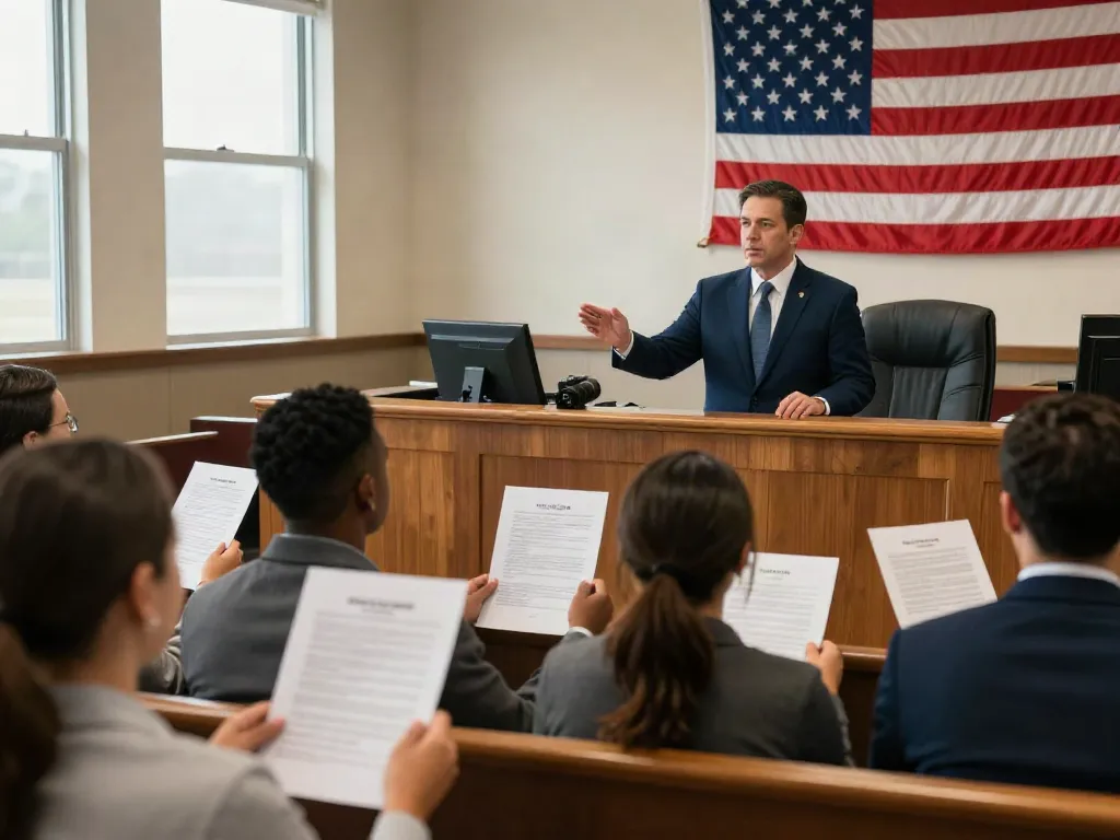 DUI court in Cherokee County GA where a defense attorney passionately presents a case in a courtroom setting.