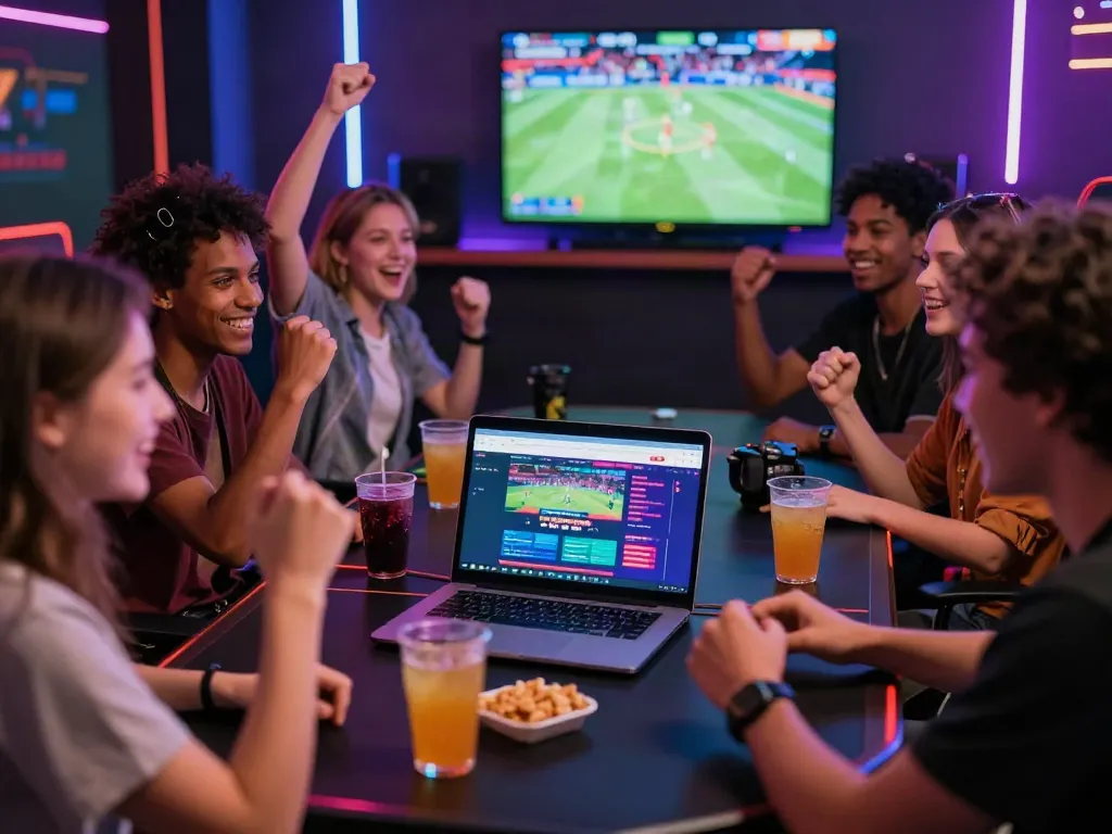Celebrities enjoying gaming on non gamstop sites during a lively celebration.