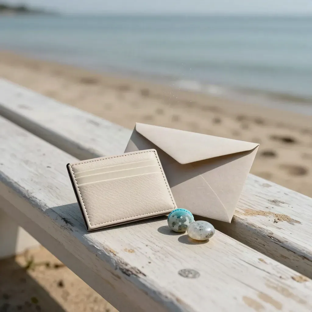 Starter listing kit on a harbour bench in soft coastal light