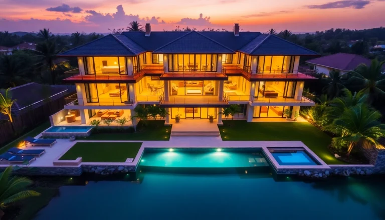 Efficient Phuket property management showcasing a stunning villa's serene ambiance and professional surroundings.