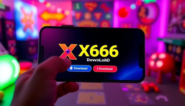 X666 Game Download interface showcasing the app's colorful, user-friendly layout for seamless access.