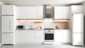 Discover high-quality бяла техника, featuring an elegant arrangement of modern kitchen appliances, enhancing home decor.