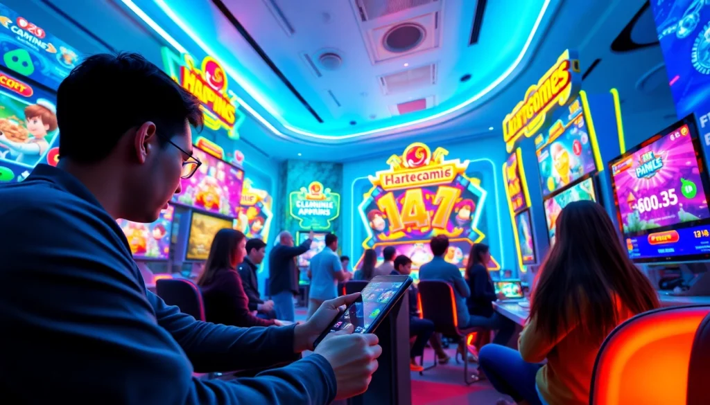 Experience the excitement of LC88 Game in a vibrant virtual gaming environment with engaged players.
