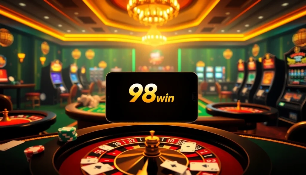 Experience the thrill of gaming with the app 98win featuring exciting casino visuals.