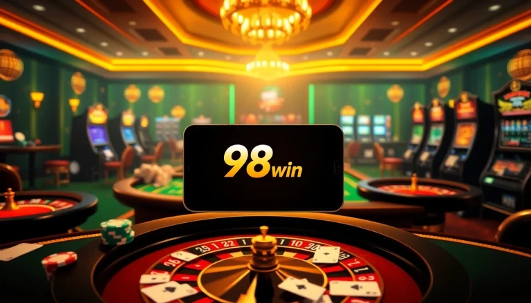 Experience the thrill of gaming with the app 98win featuring exciting casino visuals.