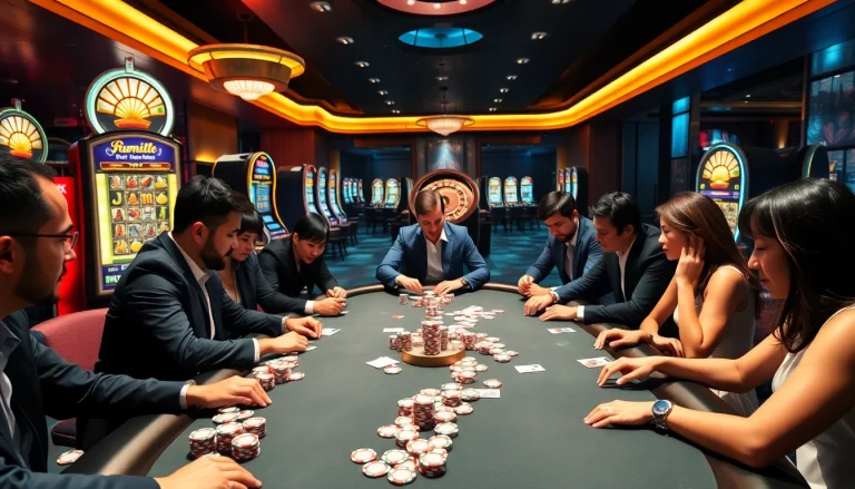 Play dynamic poker games at https://777vip.bio/, featuring vibrant chips and an engaging casino atmosphere.