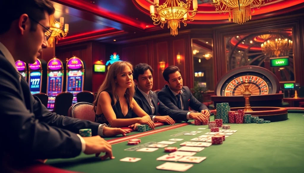 Link s8 enhances the thrill of a luxurious casino night with poker and slot machines.