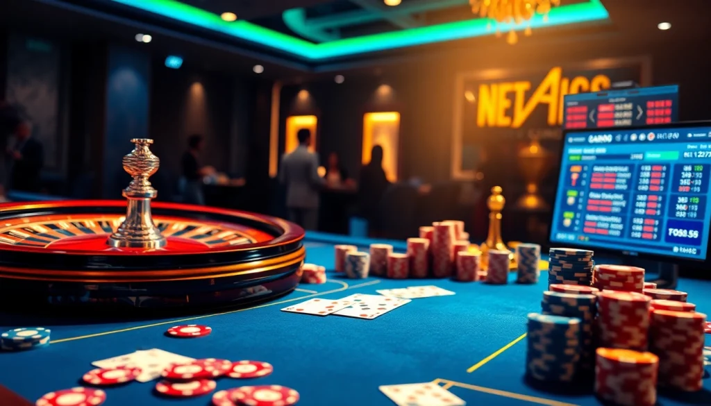 Engage in thrilling gambling strategies at https://nhandinhkeonhacai.news/ with poker chips, cards, and roulette wheel.