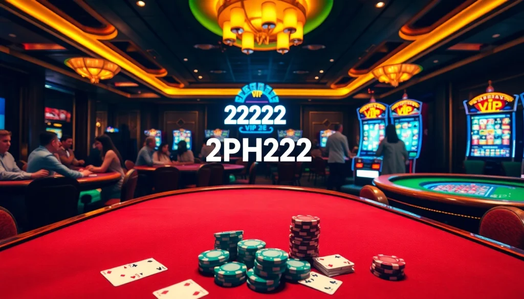 The excitement of gambling at 2PH222 Vip with high-stakes tables and vibrant slot machines.