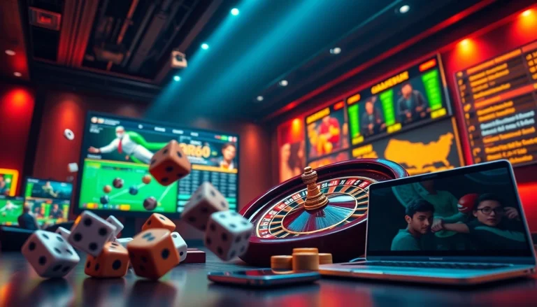 Exciting online gaming scene showcasing Nhà cái RR88 platform with vibrant colors and dynamic betting.