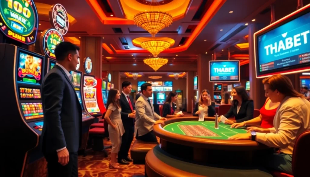 Experience thrilling games at https://tha-bet.pro/ with vibrant slot machines and professional dealers.