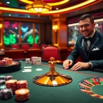 The interactive gaming experience at nhà cái C168 featuring vibrant poker chips and modern casino tables.