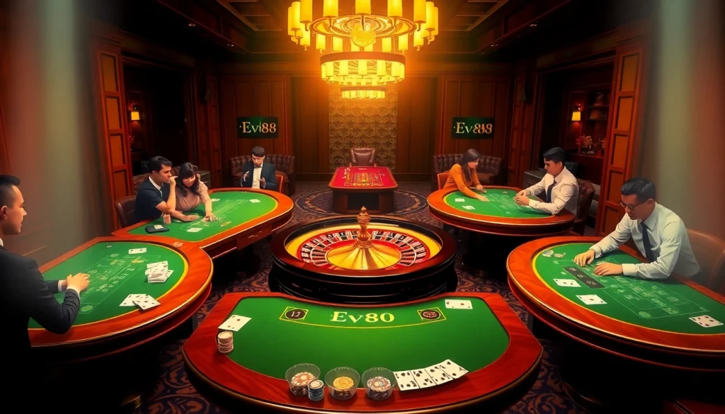 Experience the excitement of online gambling at https://ev882.sa.com/ featuring stunning casino tables and lively players.