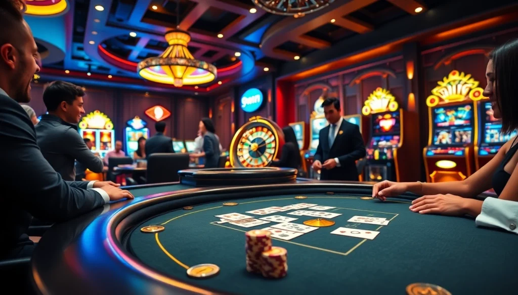 Engaging players in a professional online gambling experience at https://9win1.online/ featuring poker, roulette, and slot machines.