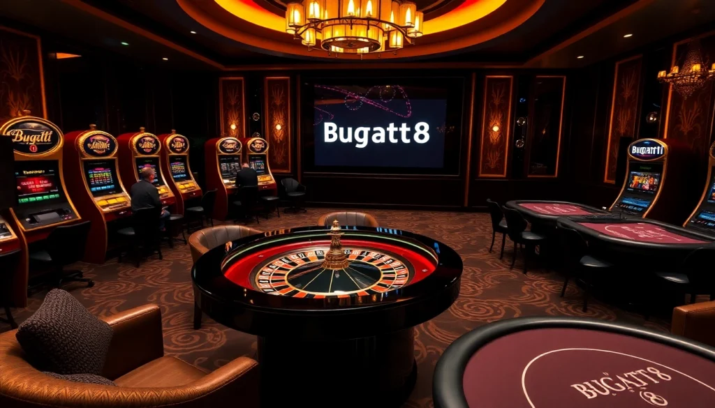 Experience thrilling gambling with Bugatti8 in a luxurious casino setting filled with excitement.