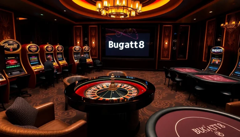 Experience thrilling gambling with Bugatti8 in a luxurious casino setting filled with excitement.