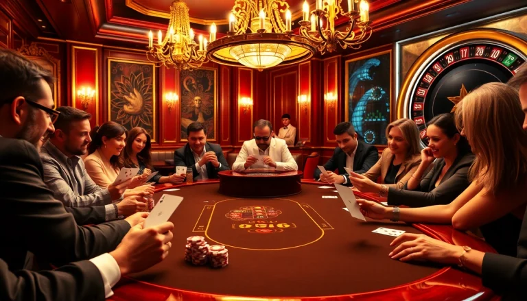 S666 com players engage in a high-stakes poker game with chips and cards.