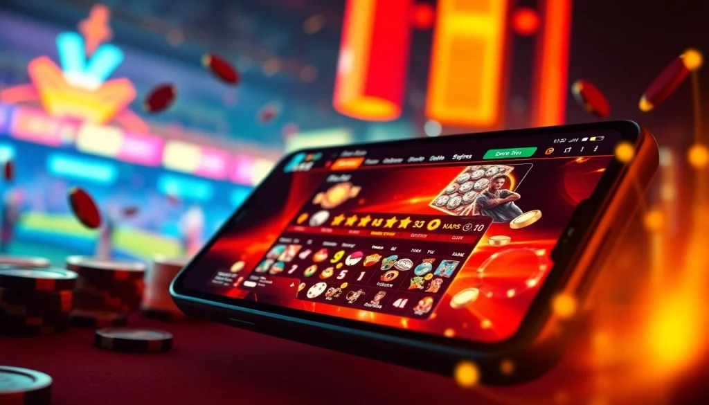 Engaging interface of https://urr88.com/ with dynamic betting graphics and smartphone display.