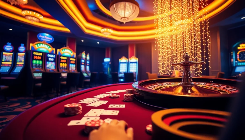 Exciting online gambling action at tk88 with vibrant casino tables and dynamic gameplay.