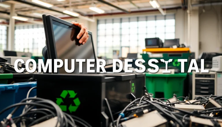Responsible computer disposal newbury at a professional recycling center with efficient sorting practices.