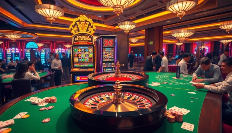 Experience the excitement of RAJABARONG with players enjoying vibrant casino games.
