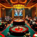 Experience the thrill of gaming at thabethome.com with an exciting casino atmosphere filled with tables and slot machines.