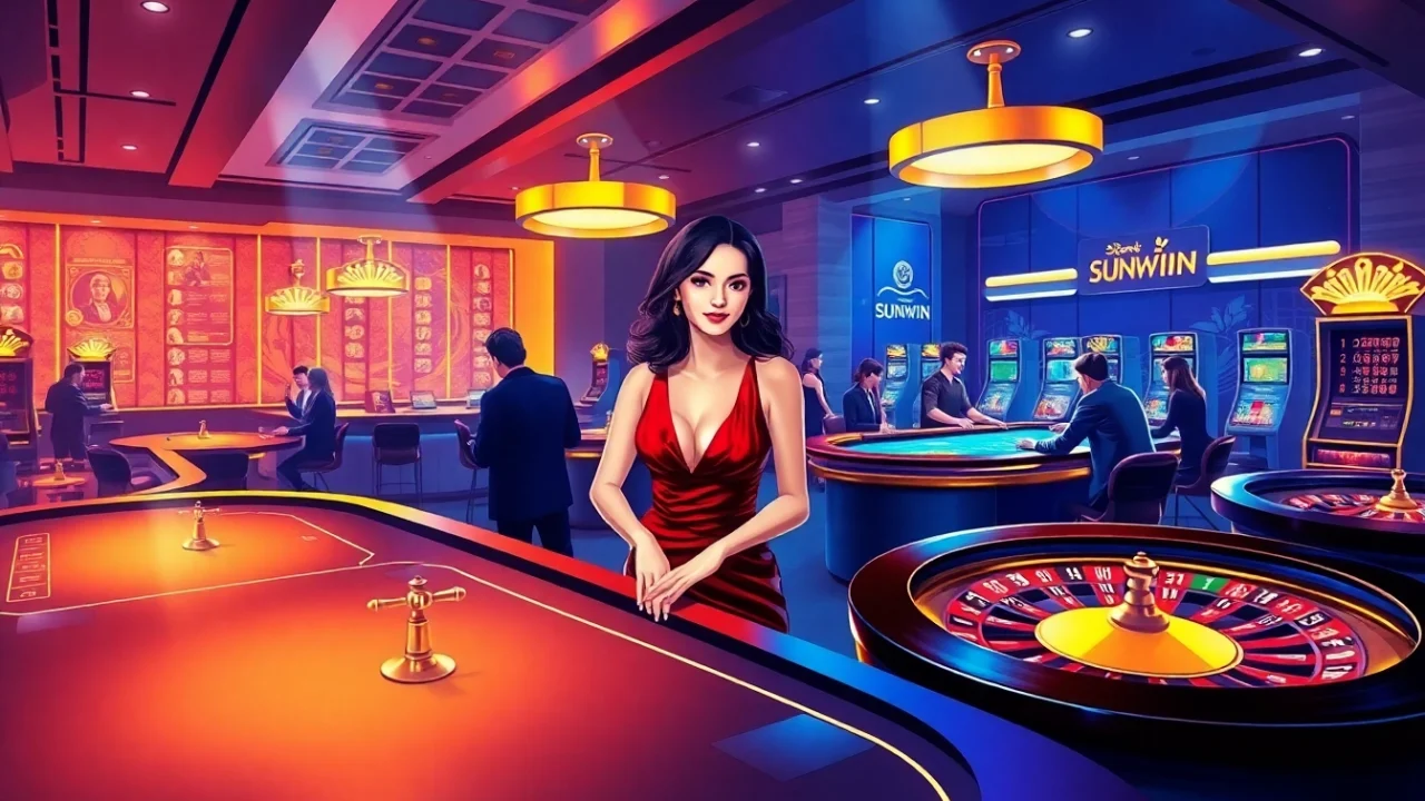 Experience the thrill of Sunwin's luxurious online gaming with elegant dealers, advanced technology, and exciting betting zones.