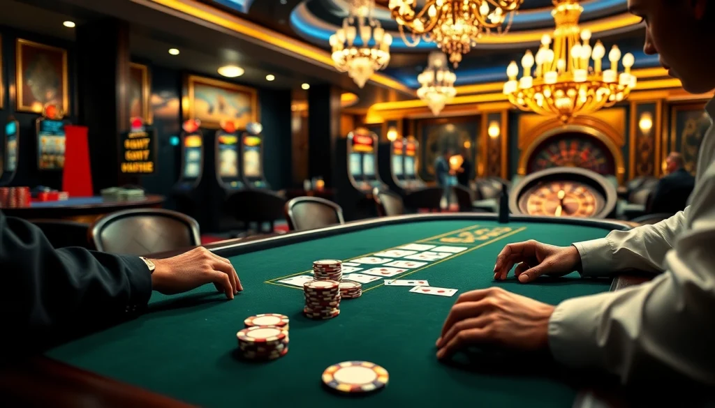 Engage in thrilling poker games at https://pg88sr.com/, featuring luxurious casino decor and polished tables.