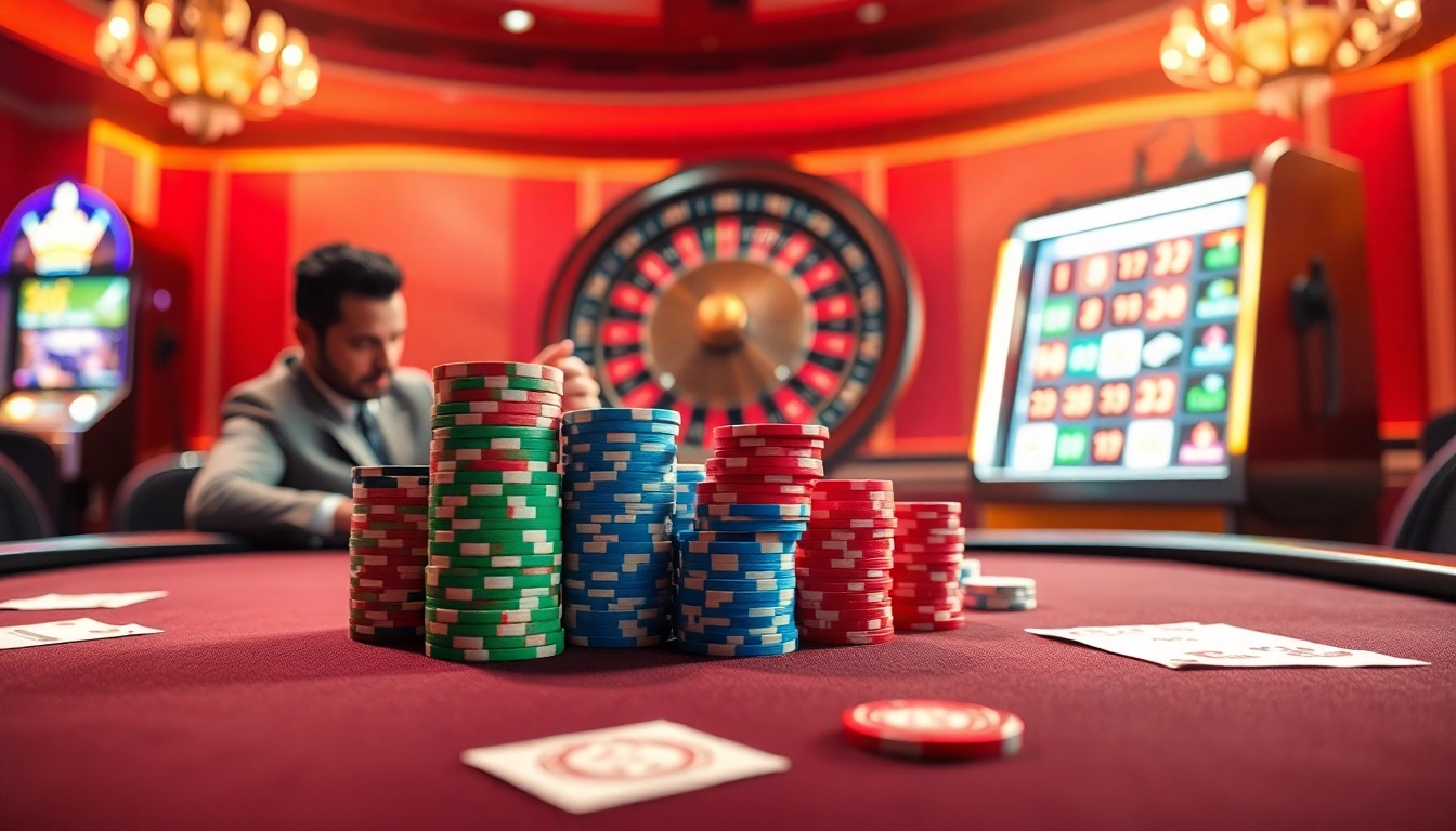 Experience the thrill of gambling with Vipwin at a luxurious casino poker table filled with excitement.
