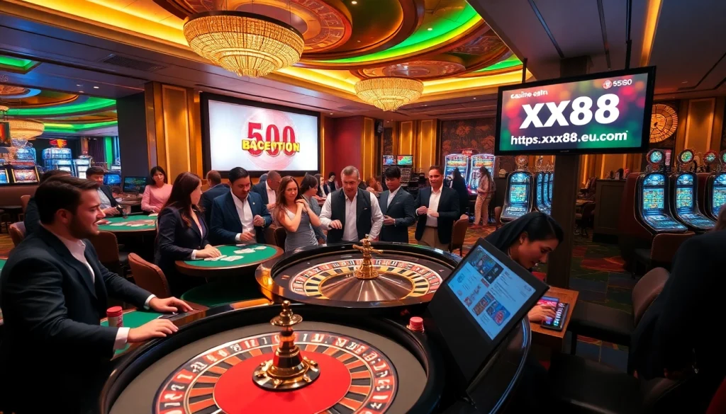 Players enjoy games in a stunning casino atmosphere featuring https://xx88.eu.com/ gaming elements with excitement and luxury.