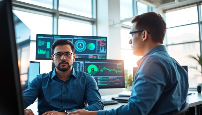 The best intrusion detection systems being assessed by cybersecurity analysts in a modern office.