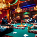 Exciting game bài đổi thưởng scene with players, cards, and casino ambiance.