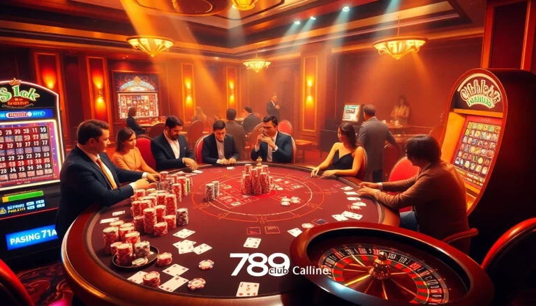 Experience the thrill of the 789club casino's high-stakes poker and vibrant gaming atmosphere.