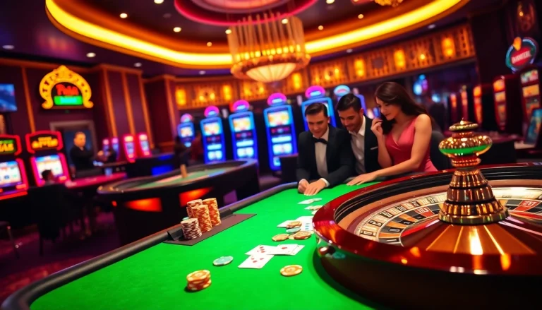Experience thrilling gambling action at X88's luxurious casino table with vibrant poker chips.