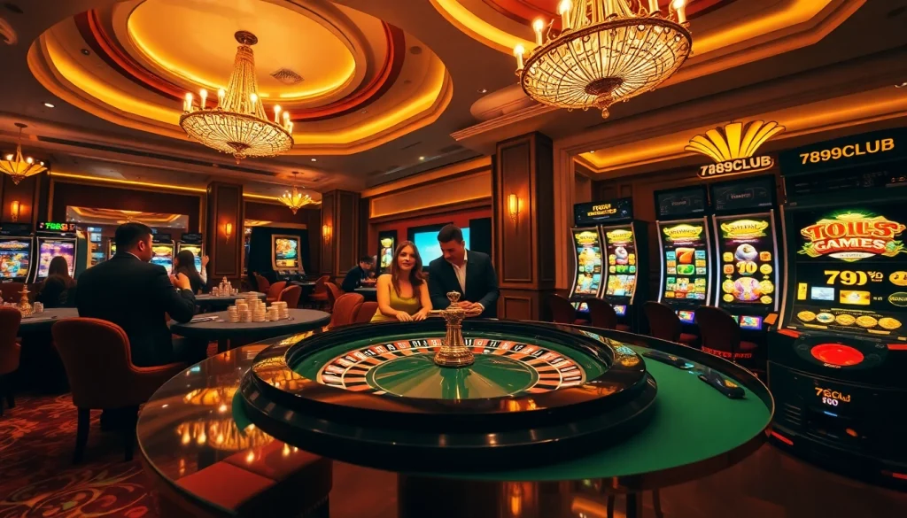Experience thrilling gambling at 789CLUB, featuring vibrant casino tables and exciting games.