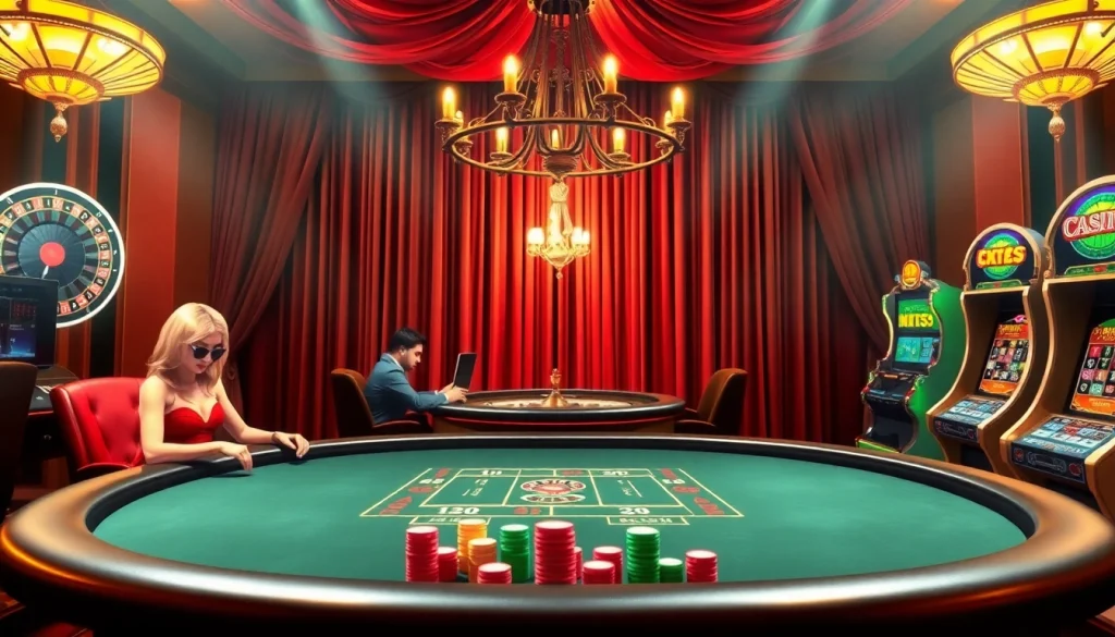 A strategic poker game at XX88 casino with vibrant chips and an elegant atmosphere.