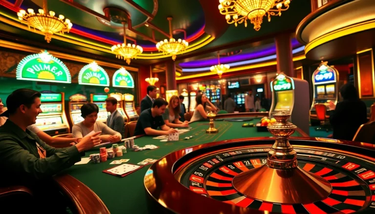 Experience the thrill of Go99 gambling with colorful poker chips on a vibrant casino table.