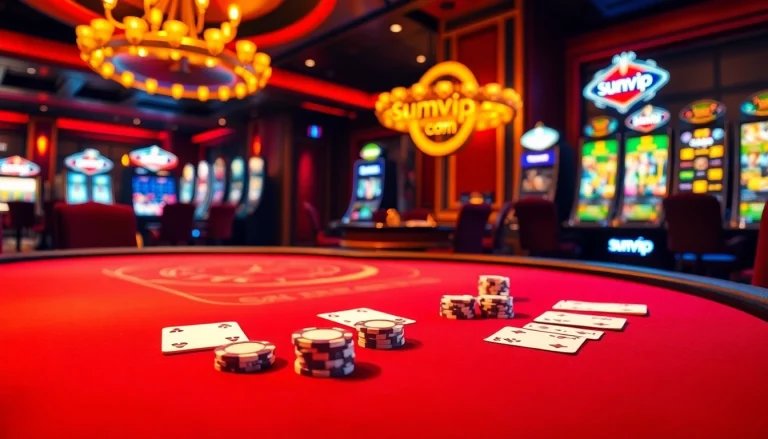 Experience the excitement at sumvip com with a luxurious casino atmosphere featuring blackjack and roulette.
