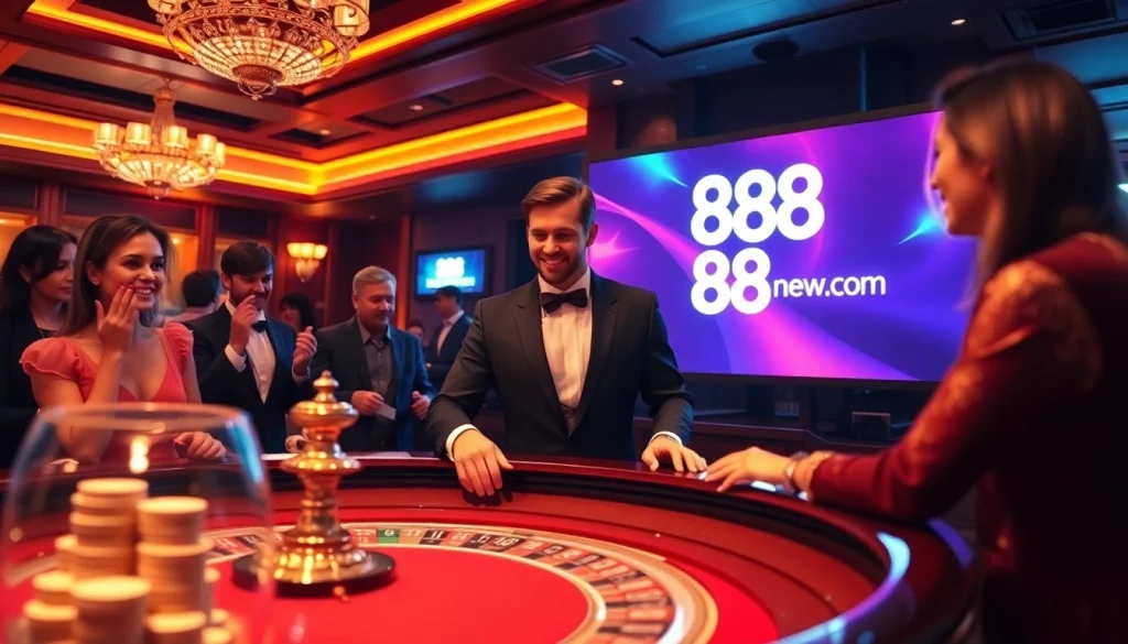 Experience thrilling gameplay at 888new com in an upscale casino setting with roulette.