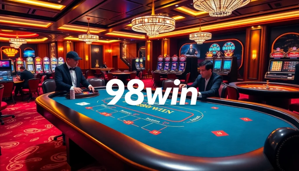 Experience the excitement of 98win with lively casino games and professional dealers.