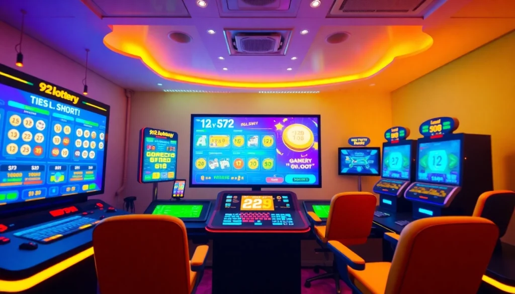 Exciting online gaming interface of 92lottery showcasing vibrant colors and user-friendly design.