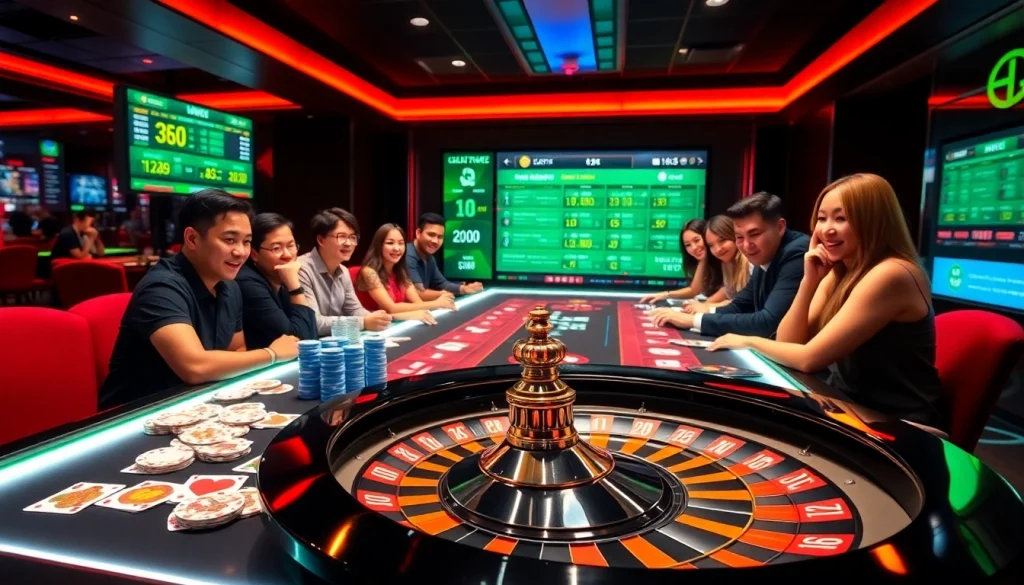Join the excitement at https://okfunb.com/ with a high-stakes poker game and vibrant casino atmosphere.