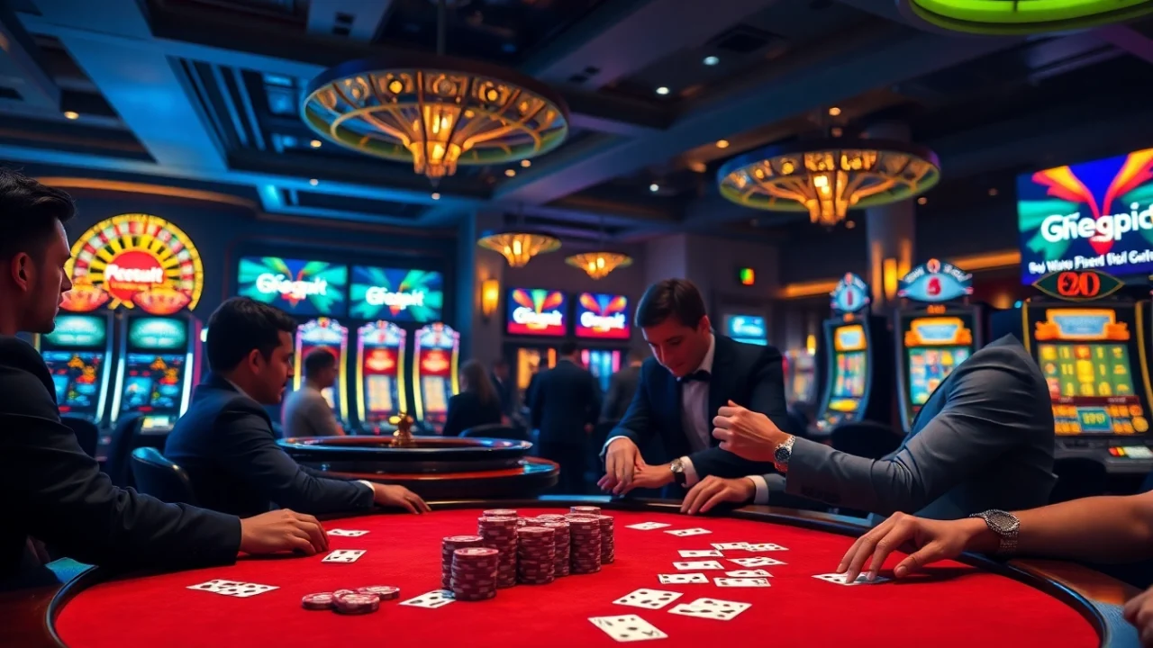 Experience the excitement of gambling at https://go8f.com/ with a luxurious poker scene.