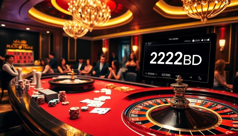 Betting action at a lively casino table showcasing 222BD's vibrant gaming experience.