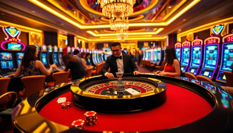 Players enjoying a thrilling roulette game at rr 88 casino, showcasing excitement and luxury.