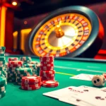 Trải nghiệm cảm giác hồi hộp của LUCK8 và LUCKY8 tại bàn casino sinh động, tràn ngập những chip và lá bài chiến thắng.