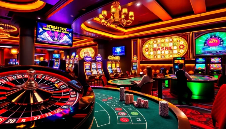 Engage with exciting casino experiences at https://lc88pro.com/ with vibrant slot machines and a thrilling poker table.